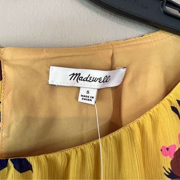 Madewell Pleated Cascade Top in Retro Bouquet Floral Size Small - Picture 14 of 15